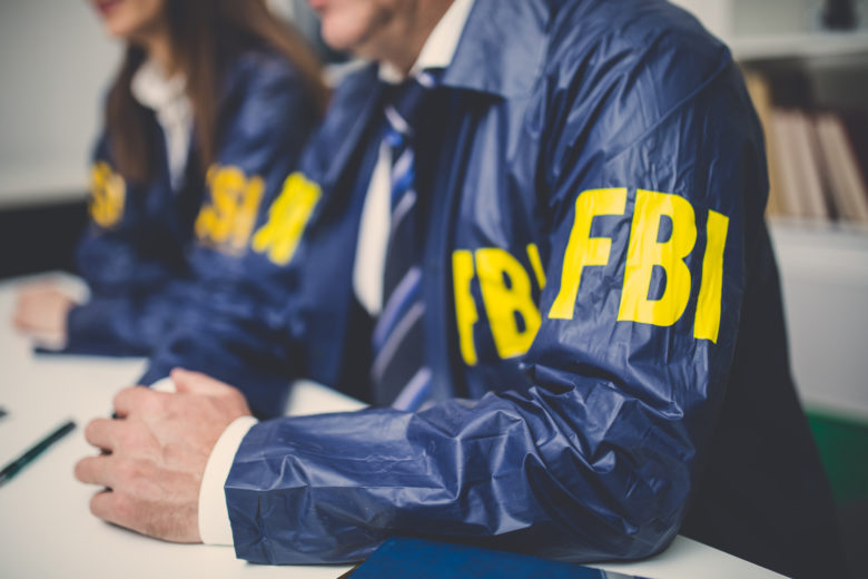 The FBI team working on investigations in the office