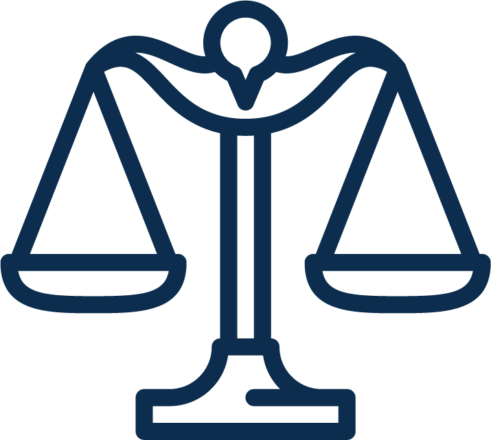 An icon indicating the legal department.