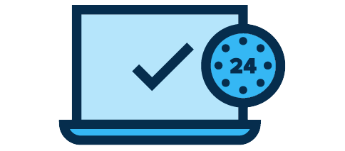 24 hour tested backup icon