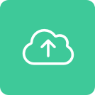 Arrow pointing up inside cloud