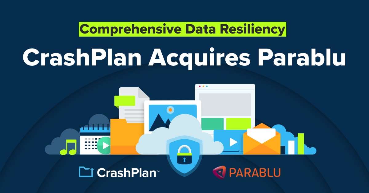 crahplan and parablu logos with digital communications illustrations