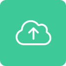 Arrow pointing up inside cloud icon