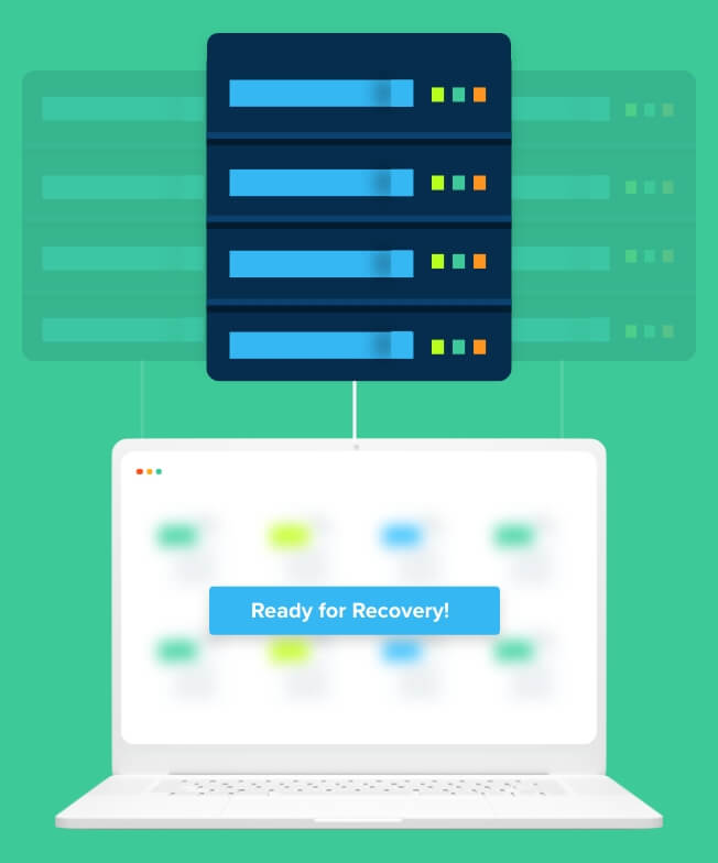 An image of a laptop that says Ready for Recovery