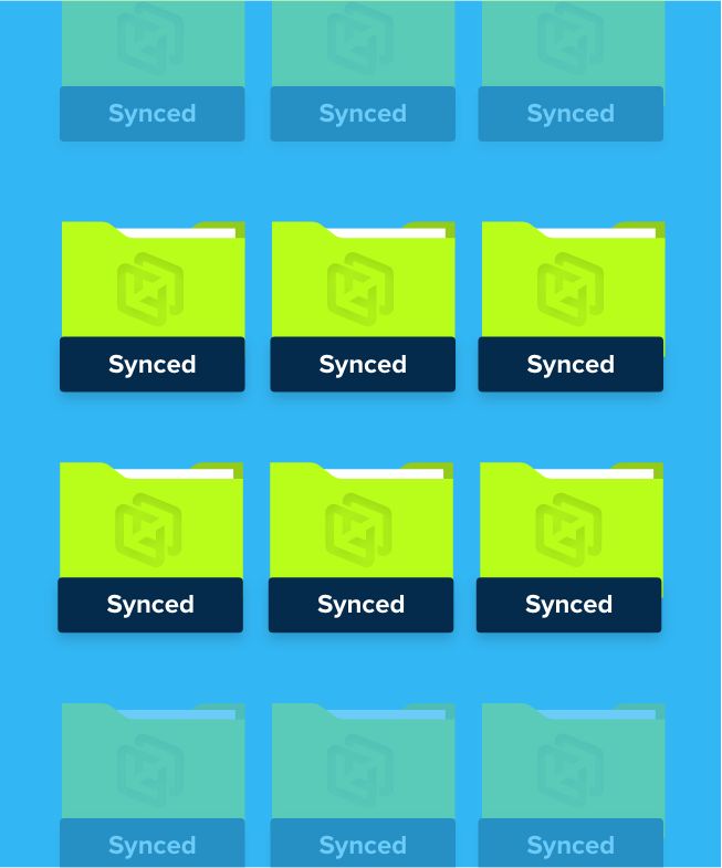 Menu of synced files