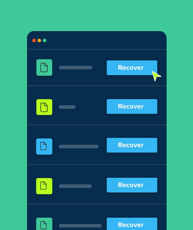 Recover menu